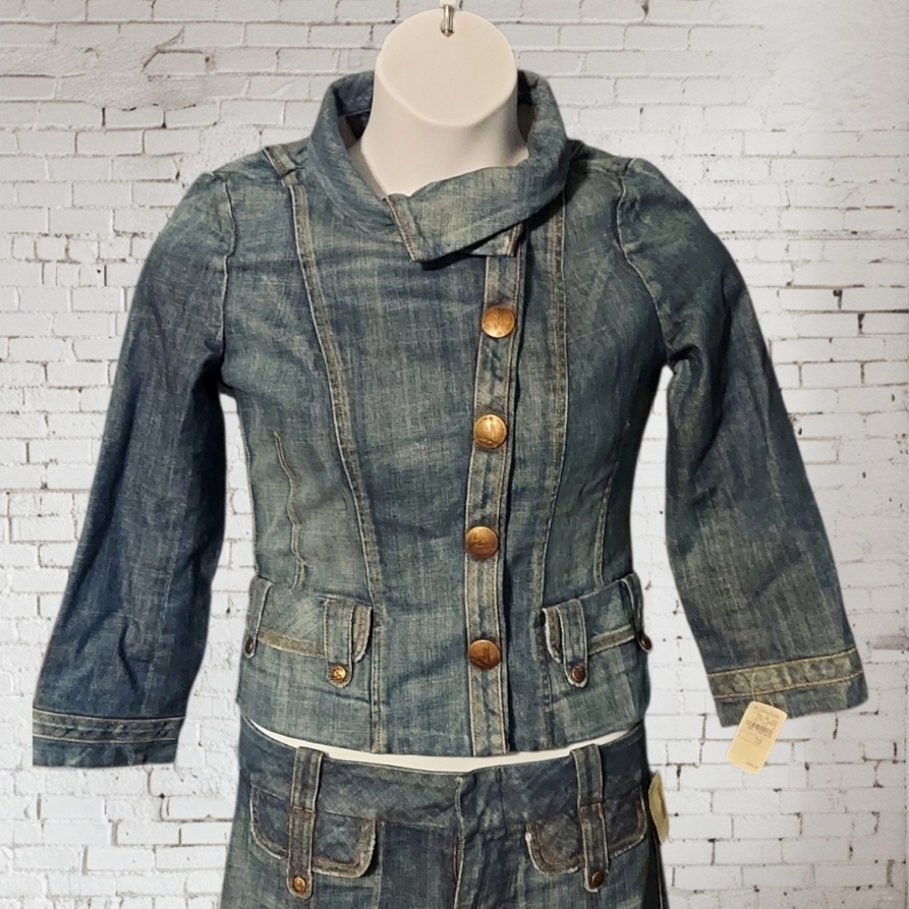 NWT 2 PC Citizens Of Humanity Blue Denim Set ~JACKET sz 10 JEANS sz 29 - Picture 2 of 10